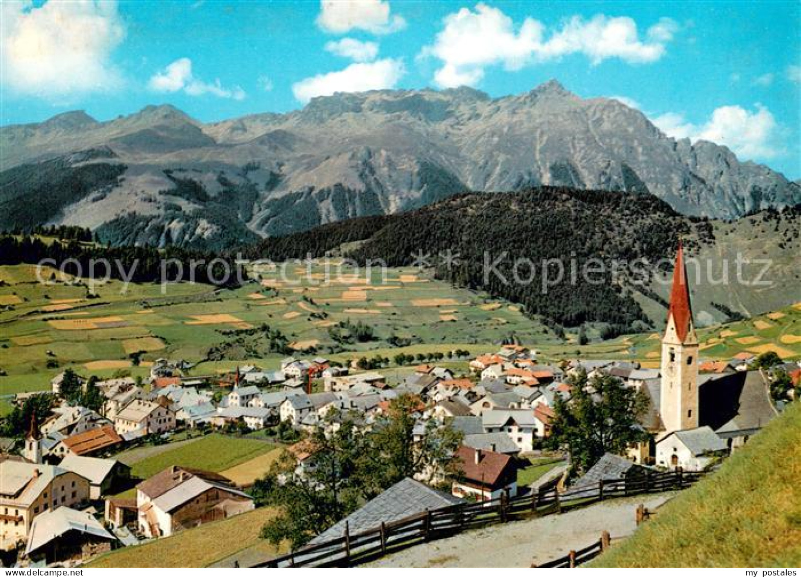 73625938 Nauders Tirol Mit Kirche Und Piz Mandin Nauders Tirol - Other & Unclassified