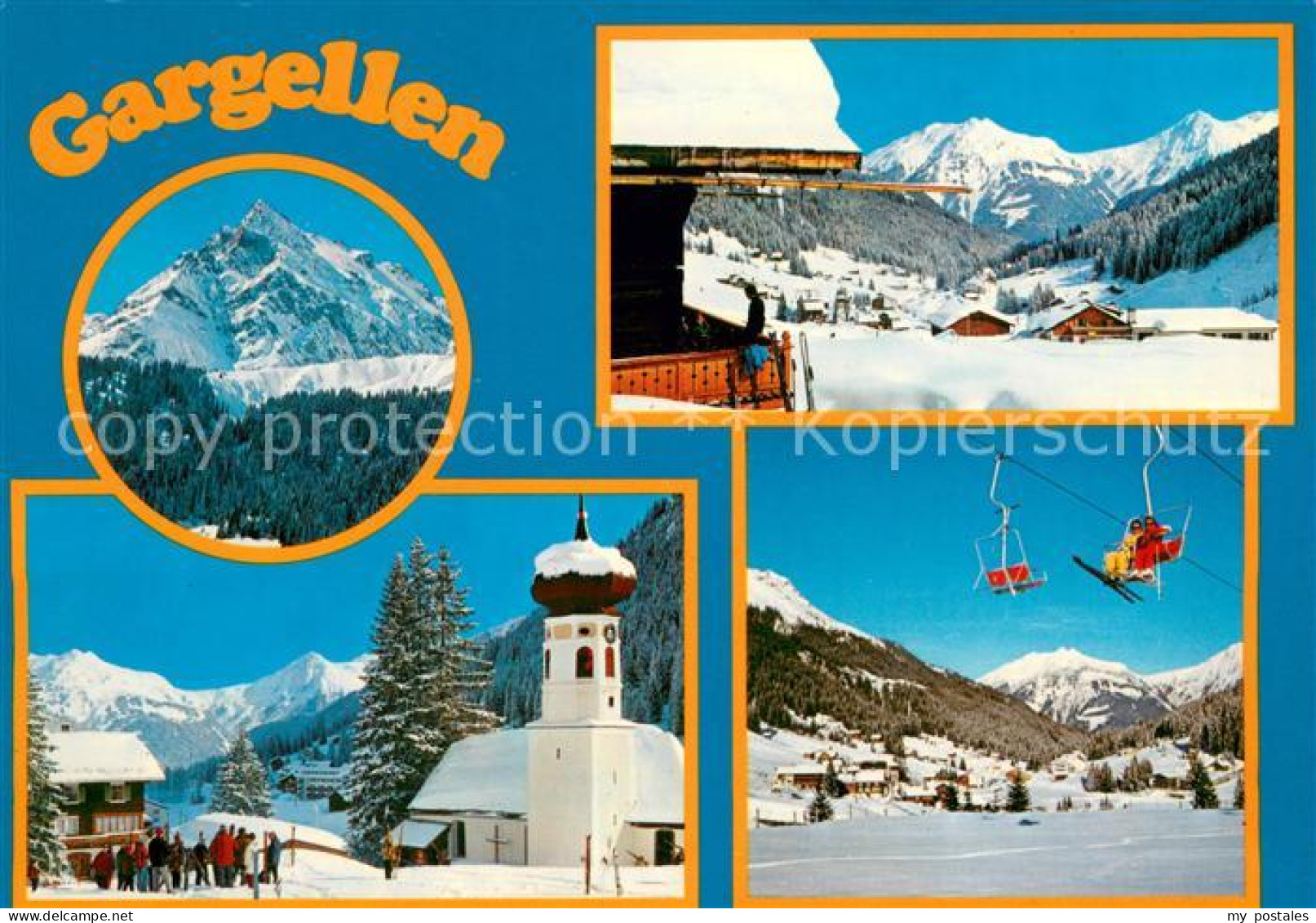 73625919 Gargellen Vorarlberg Panorama Dorfpartie Kirche Sessellift Gargellen Vo - Autres & Non Classés