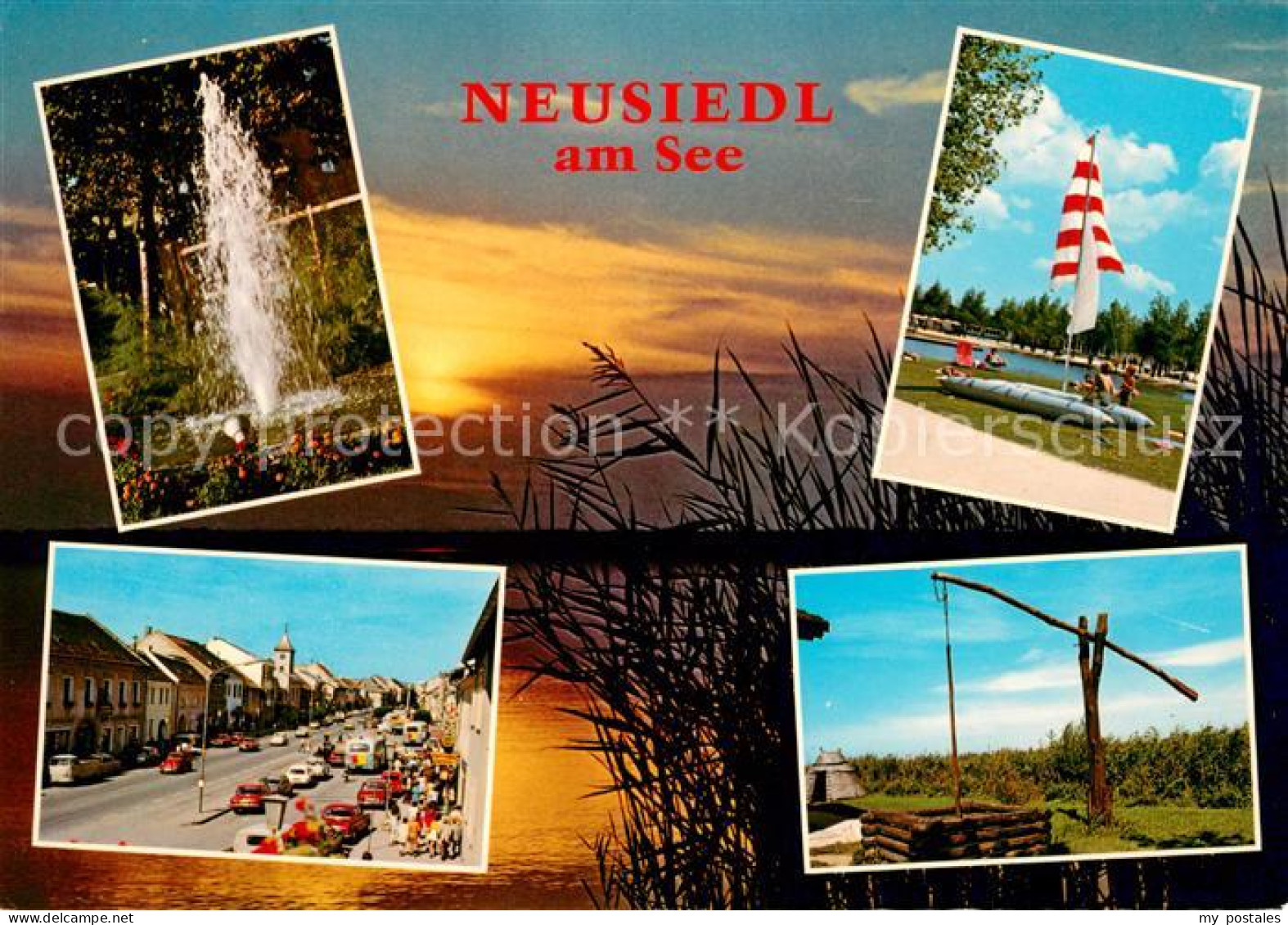 73625909 Neusiedl See Springbrunnen Teilansicht Mit Liegewiese Hauptstrasse Zieb - Other & Unclassified