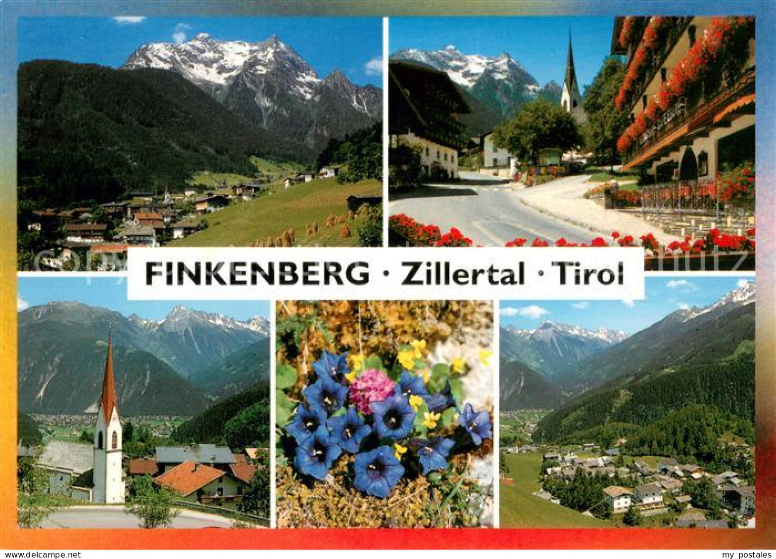 73625890 Finkenberg Tirol Panorama Ortspartie Kirche Alpenflora Finkenberg Tirol - Autres & Non Classés