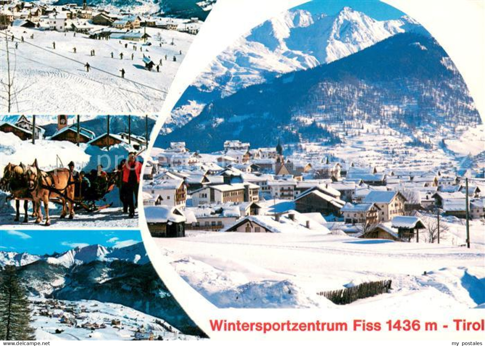 73625888 Fiss Tirol Panorama Skipiste Pferdeschlitten Fiss Tirol - Other & Unclassified