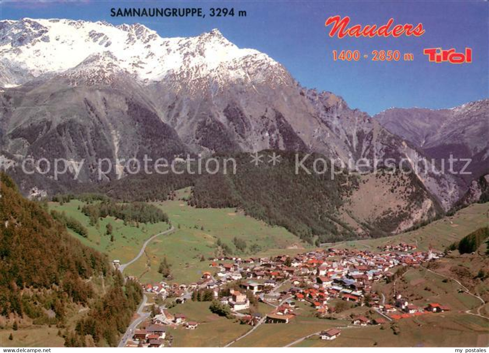 73625872 Nauders Tirol Fliegeraufnahme Mit Samnaungruppe Nauders Tirol - Other & Unclassified