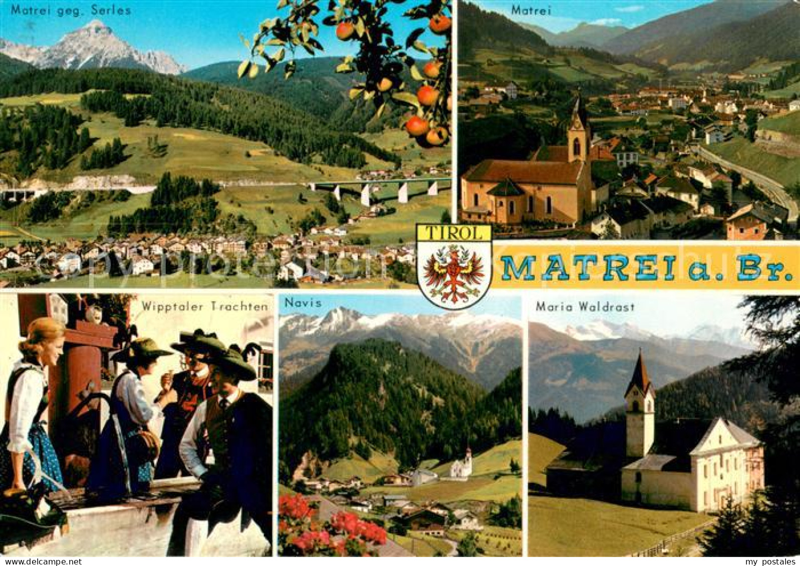 73625846 Matrei Brenner Mit Serles Panorama Wipptaler Trachten Navis Maria Waldr - Otros & Sin Clasificación