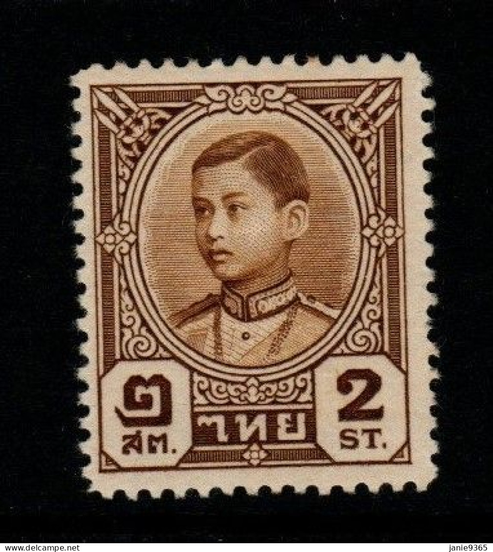 Thailand Cat 290 1941 Rama VIII,King Ananda Mahidol,2 Sat Brown, Mint Hinged - Thailand