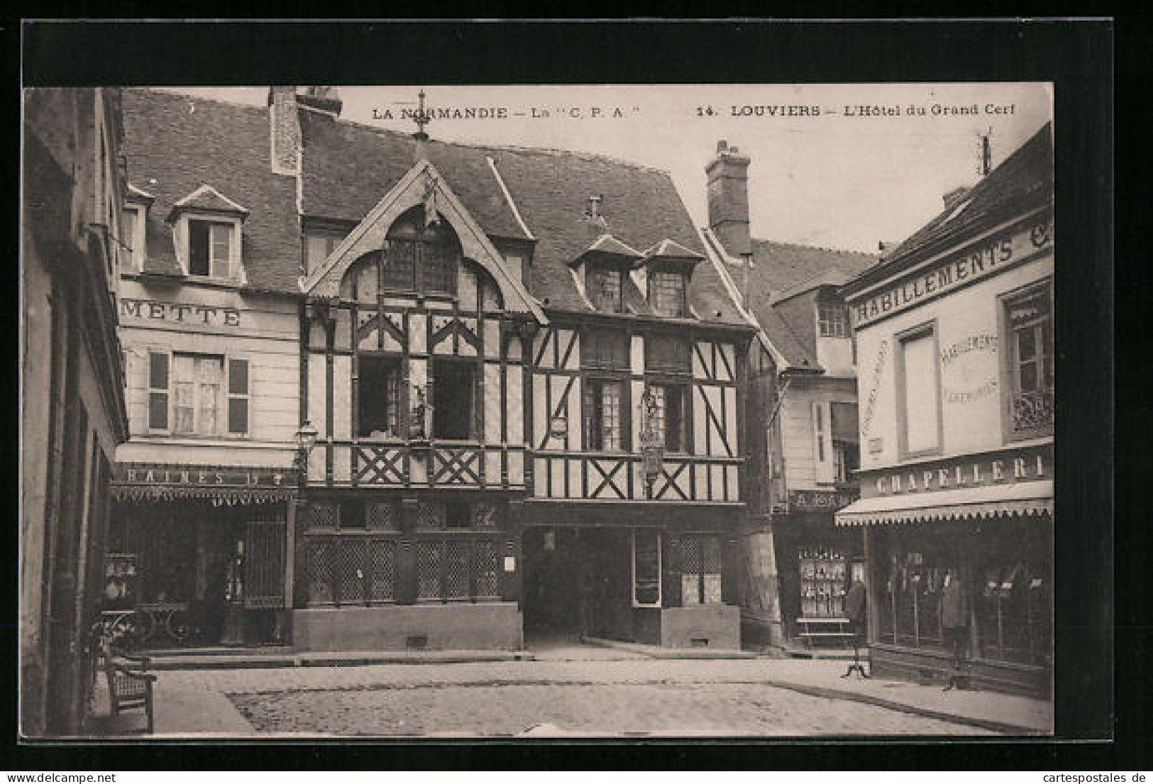 CPA Louviers, L`Hôtel Du Grand Cerf  - Louviers