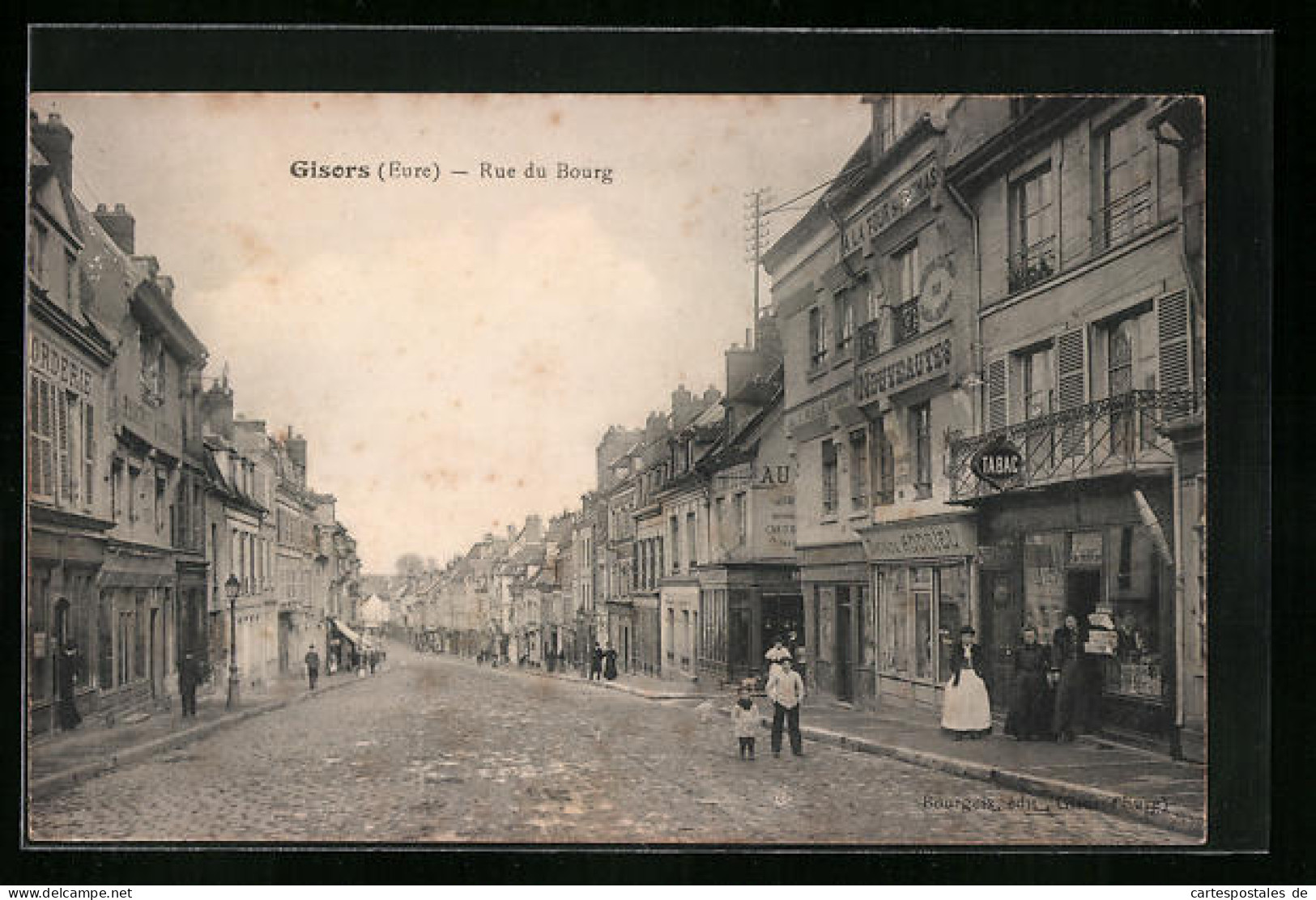 CPA Gisors, Rue Du Bourg  - Gisors