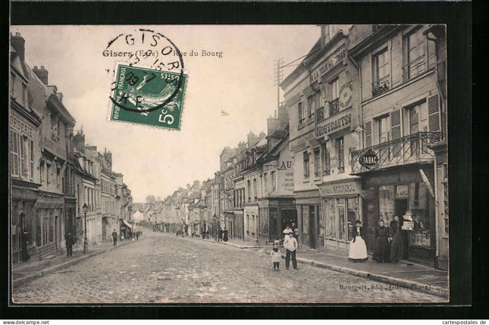 CPA Gisors, Rue Du Bourg  - Gisors