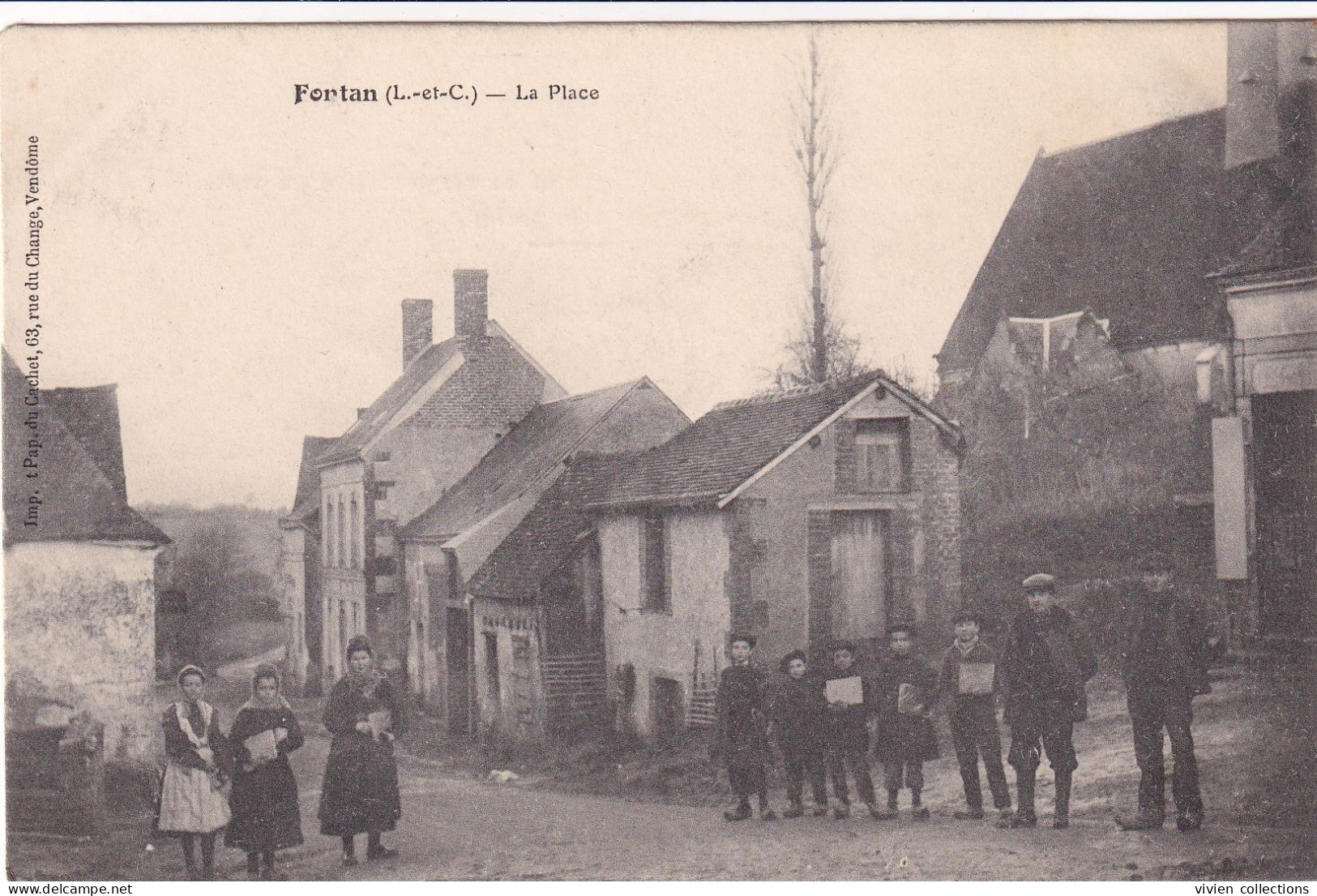 Fortan (41 Loir Et Cher) La Place - Imprimerie Du Cachet à Vendôme - Autres & Non Classés