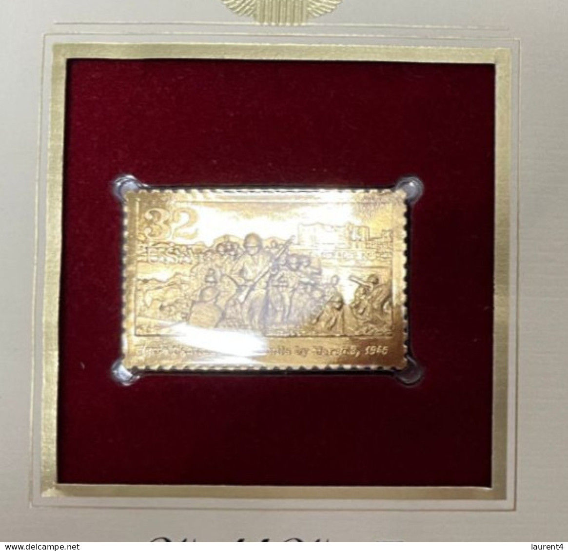 3-5-2024 (4 Z 4 ) USA - GOLD Stamp (Workd War II) Manila Freed (1995 Honolulu - Hawaii) - Militares