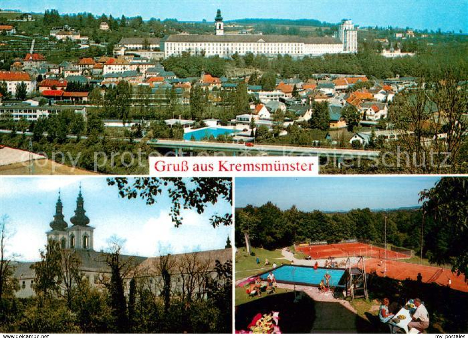73625416 Kremsmuenster Stadtansicht Stift Kremsmuenster Tenniscenter Stadlhuber  - Autres & Non Classés
