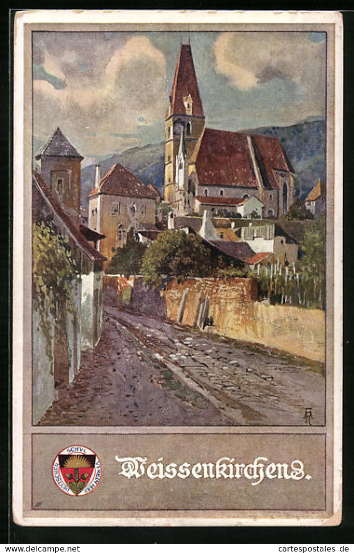 AK Deutscher Schulverein Nr. 162: Weissenkirchen, Strassenpartie Mit Blick Zur Kirche  - War 1914-18