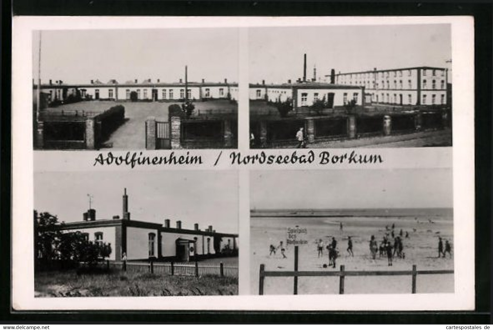 AK Borkum, Adolfinenheim, Strandpartie  - Borkum