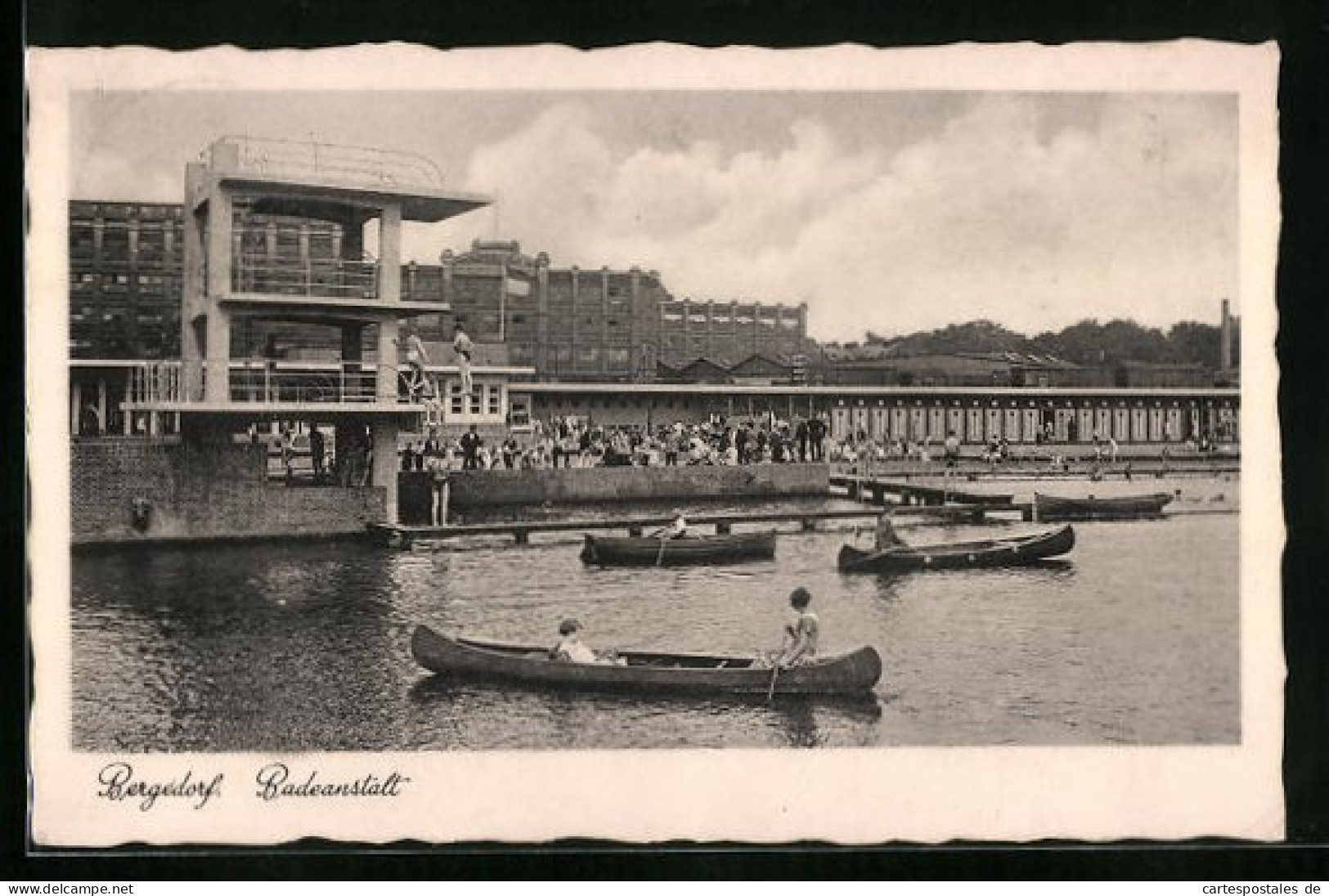 AK Hamburg-Bergedorf, Badeanstalt Mit Ruderbooten  - Bergedorf