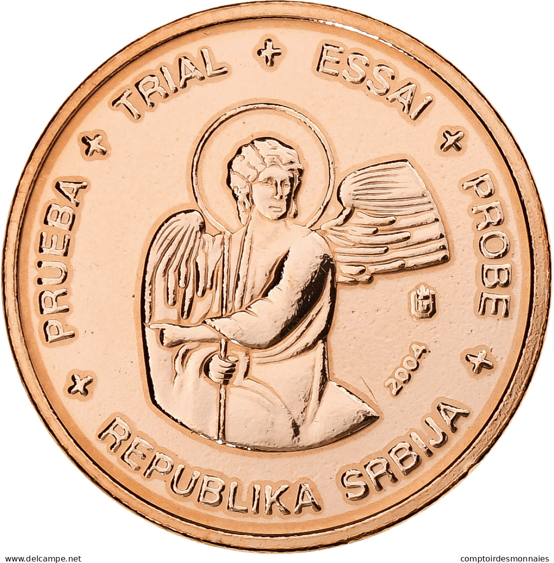 Serbie, 2 Euro Cent, Fantasy Euro Patterns, Essai-Trial, 2004, Cuivre Plaqué - Privatentwürfe