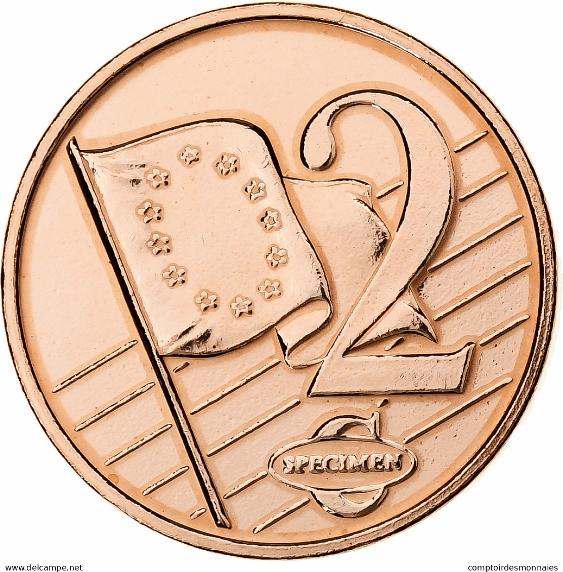 Serbie, 2 Euro Cent, Fantasy Euro Patterns, Essai-Trial, 2004, Cuivre Plaqué - Privatentwürfe