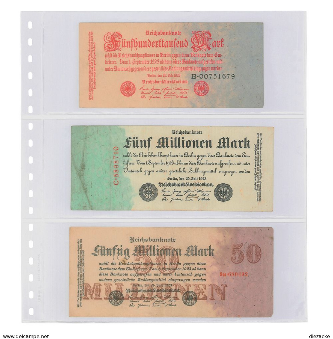 Lindner Klarsichthüllen Mit 3 Streifen Für Banknoten 851P (10er Pack) Neu ( - Supplies And Equipment