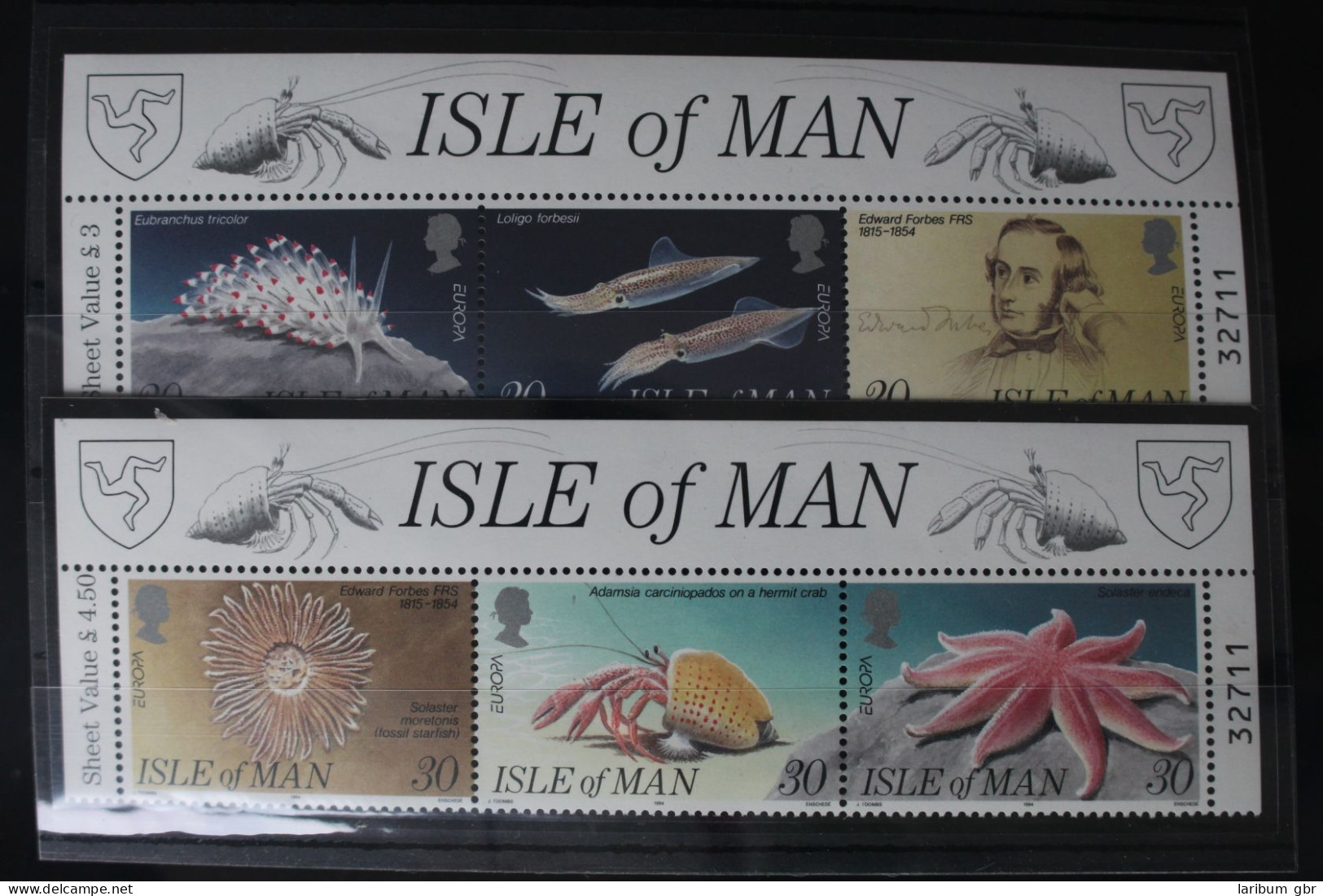 Großbritannien Isle Of Man 587-592 Postfrisch Meerestiere #WF017 - Andere & Zonder Classificatie