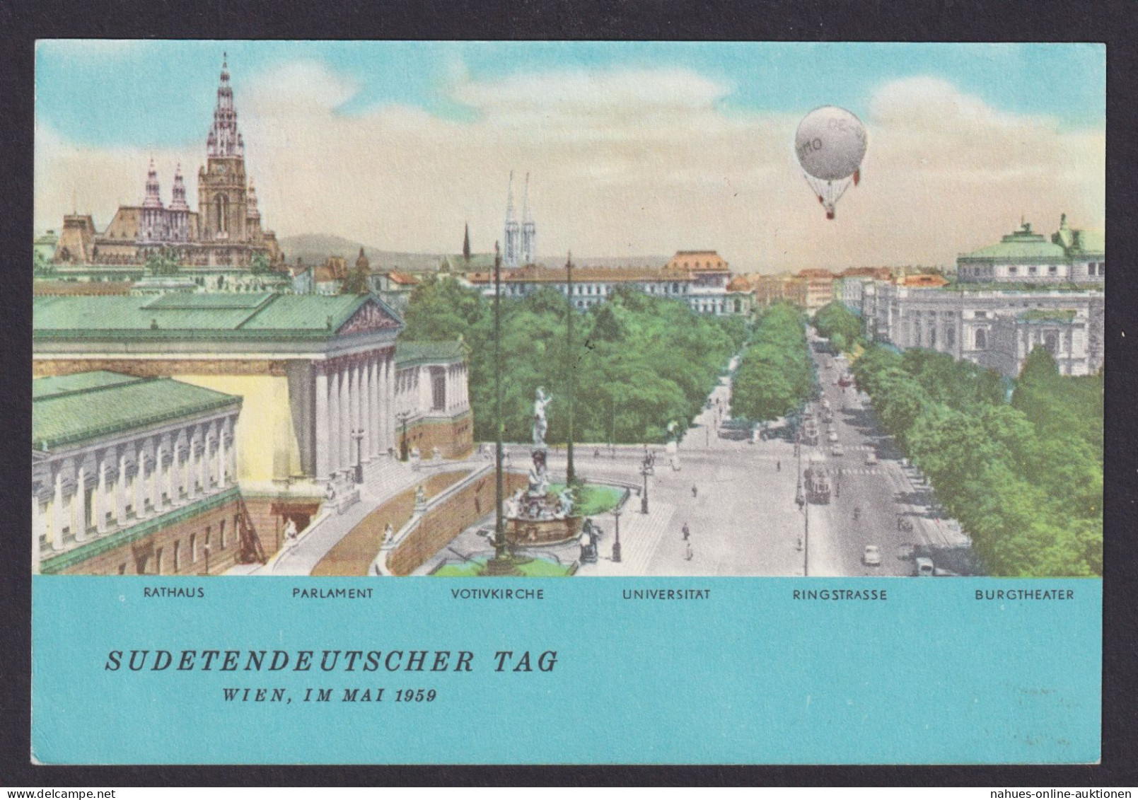 Ballonpost Sudeten Flugpost Brief Air Mail Sudetendeutscher Tag Wien Auf Sehr - Storia Postale