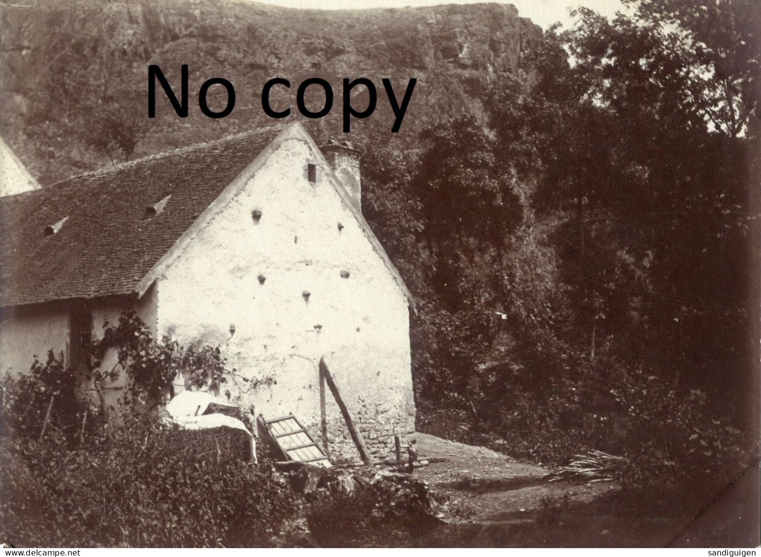 PHOTO FRANCAISE - LE MOULIN GINGON (?) A PIERRE PERTHUIS PRES DE SAINT PERE YONNE 89 - VERS 1900 - 1910 - Places