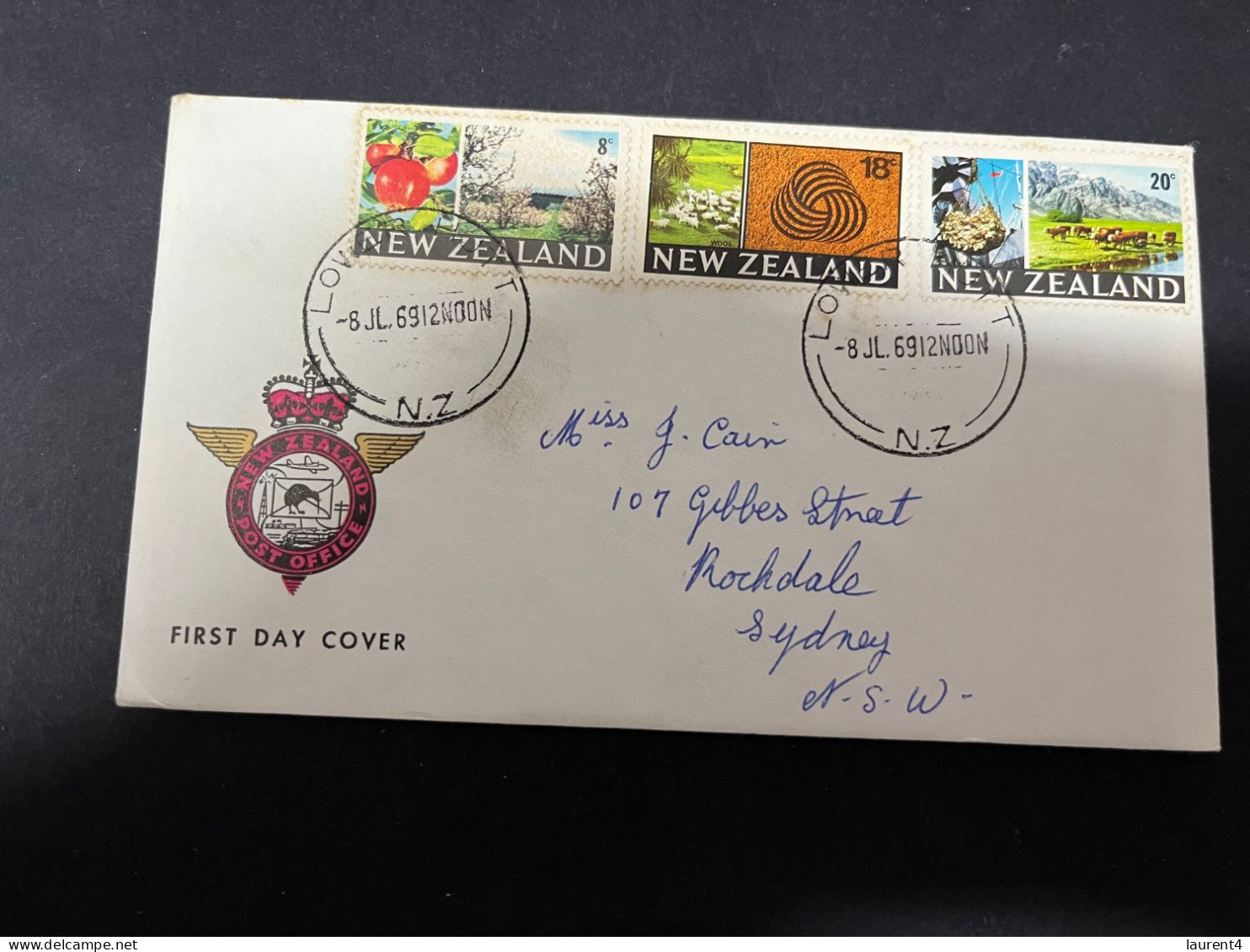 3-5-2024 (4 Z 4) FDC  New Zealand Letter (posted To Australia) 1969 - Farming Industry - FDC