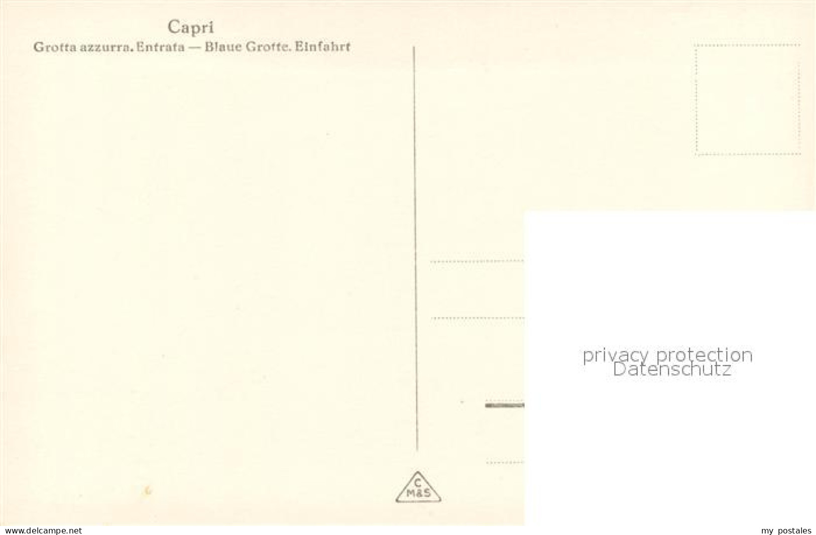 73624665 Capri Einfahrt Zur Blauen Grotte  Capri - Autres & Non Classés