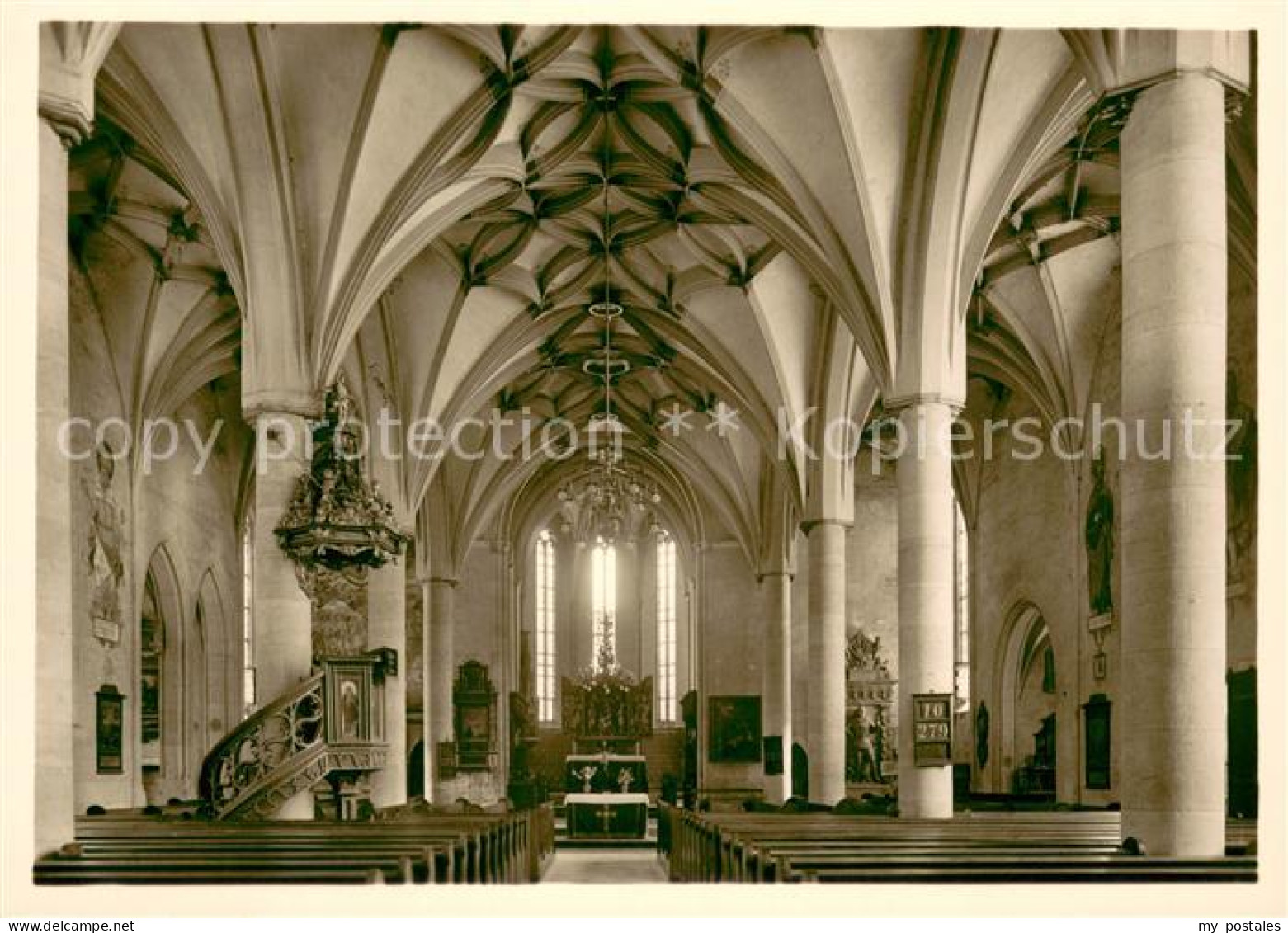 73624523 Wimpfen Pfarrkirche Langhaus Inneres Wimpfen - Bad Wimpfen