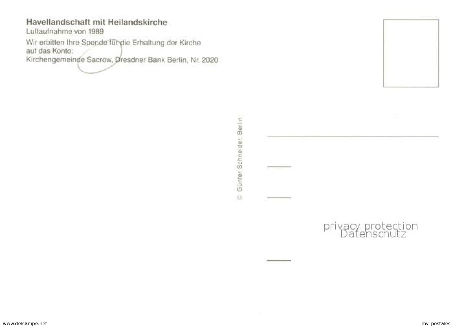 73624471 Sacrow-Waldow Havellandschaft Mit Heilandskirche Sacrow-Waldow - Other & Unclassified