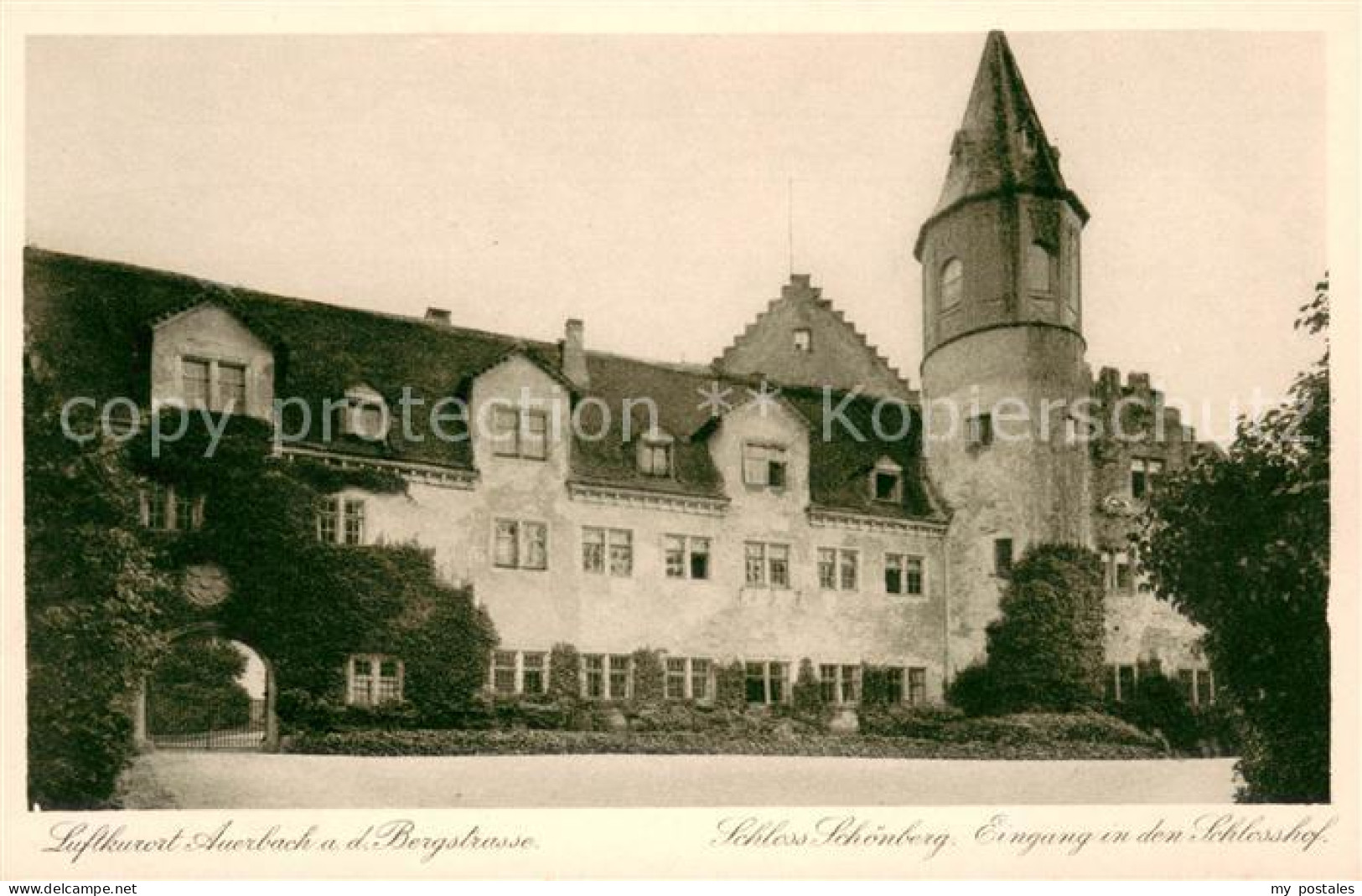 73623383 Auerbach Bergstrasse Schloss Schoenberg Eingang Schlosshof Auerbach Ber - Bensheim