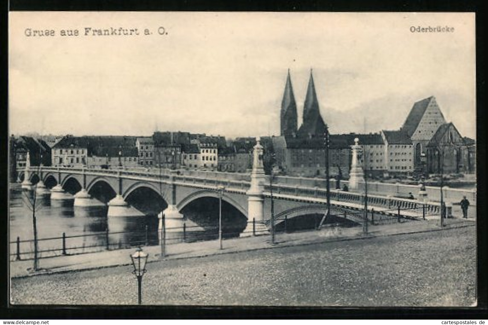 AK Frankfurt / Oder, Stadt Mit Oderbrücke  - Frankfurt A. D. Oder