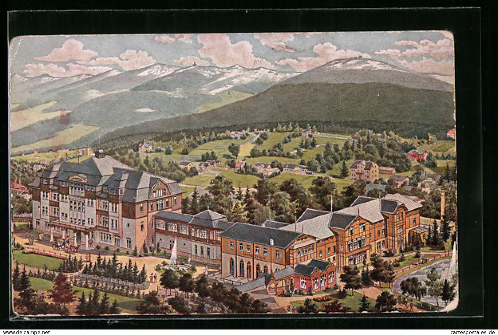 AK Schreiberhau, Panoramablick Auf Das Sanatorium Hochstein  - Schlesien