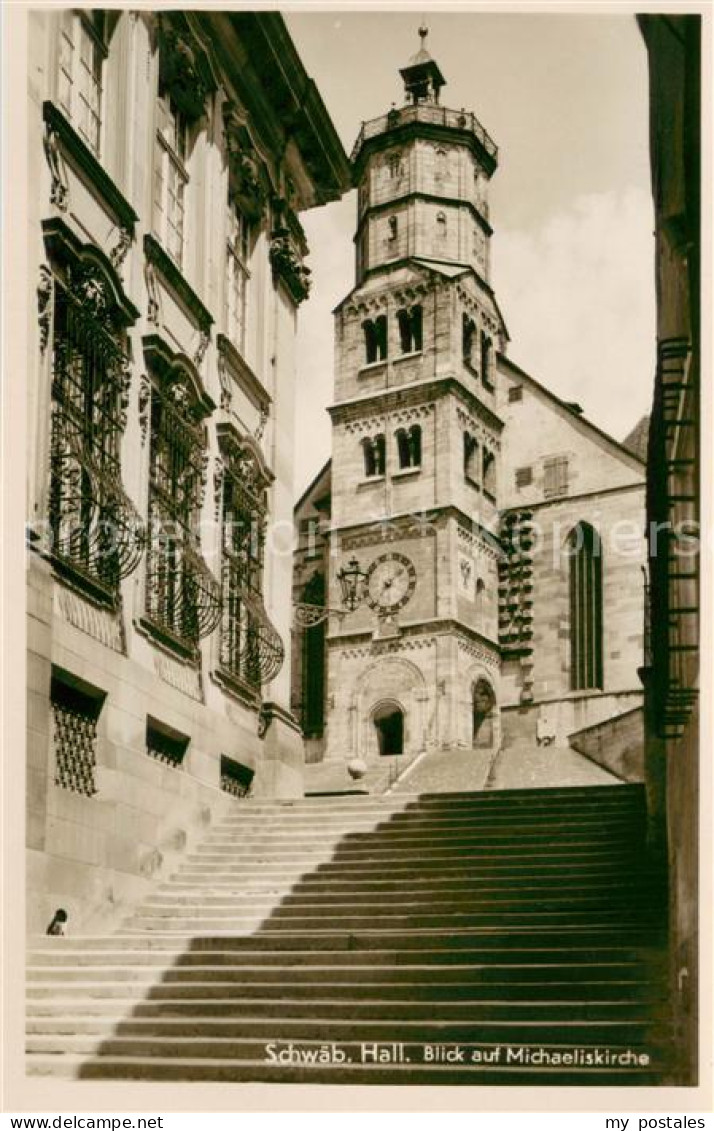 73623197 Schwaebisch Hall Michaeliskirche Treppenaufgang Schwaebisch Hall - Schwäbisch Hall