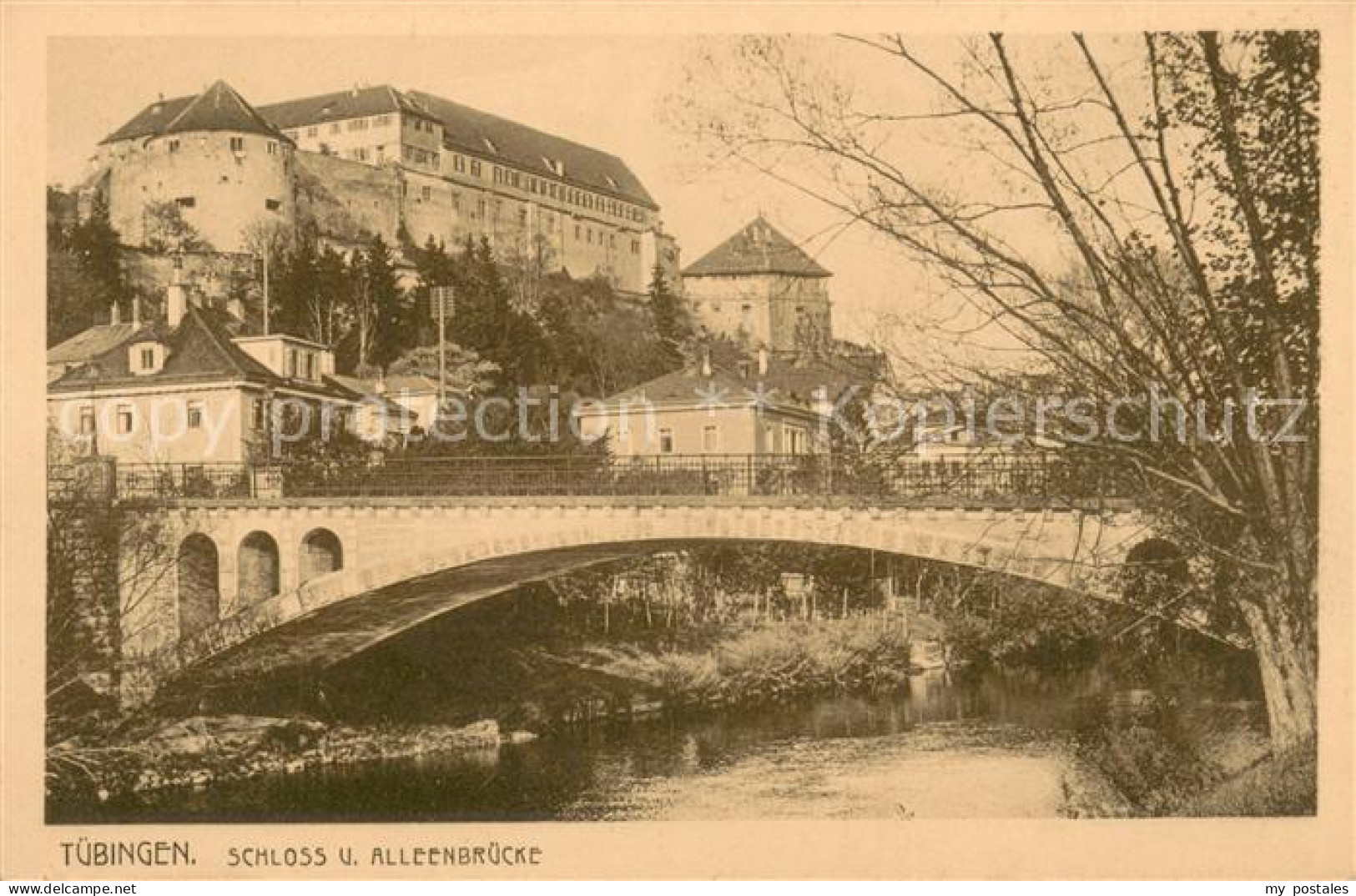 73623086 Tuebingen Neckar Schloss Und Alleenbruecke  - Tuebingen