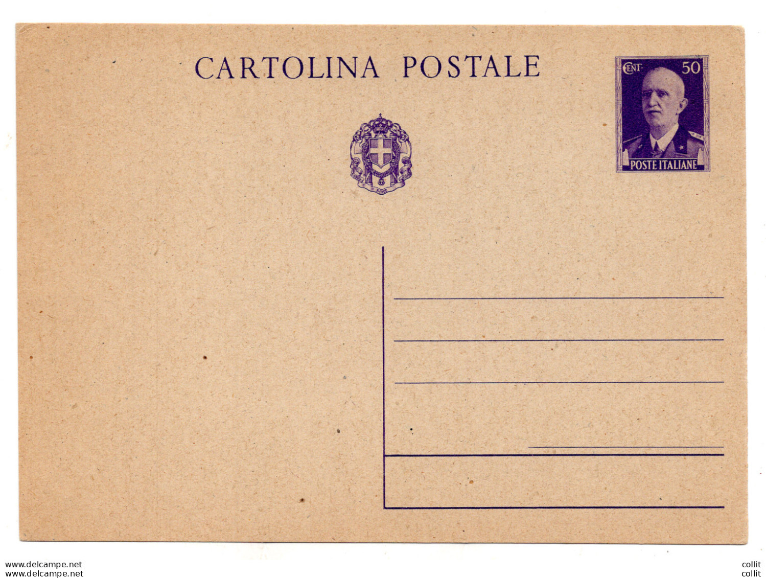 C.P. Cent. 50 Impero N. C 95 - Nuova - Stamped Stationery