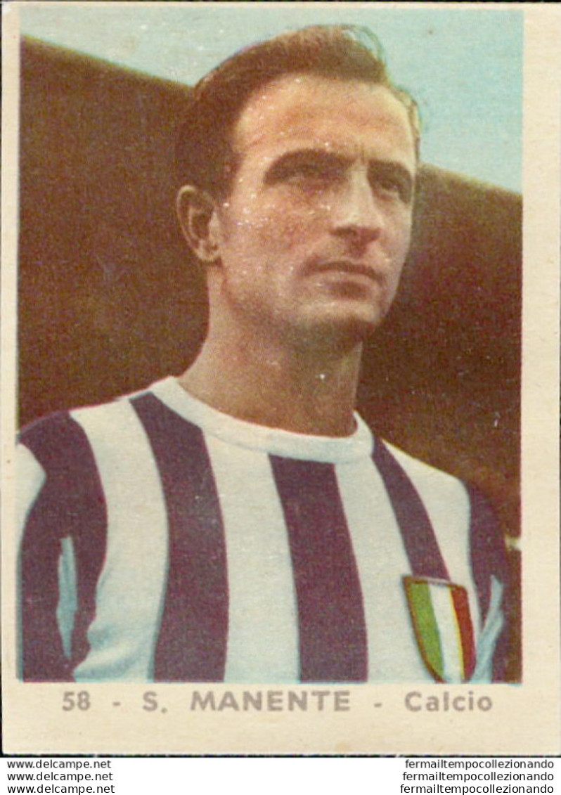 Bh58 Figurina Sticker Manente Edizione Sada 1958 N58 Calcio Juventus - Catálogos