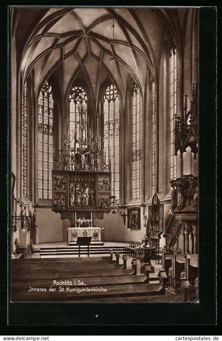 AK Rochlitz I. Sa., Inneres Der St. Kunigundenkirche  - Rochlitz