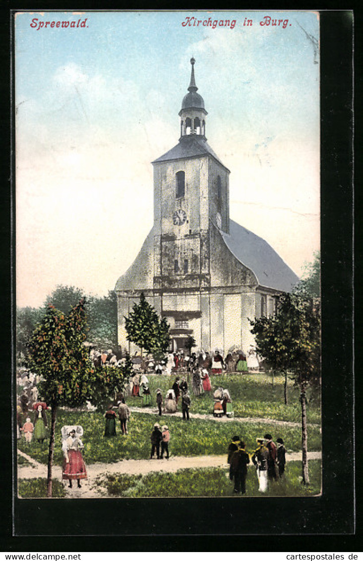 AK Burg / Spreewald, Kirchgang Zur Kirche  - Sonstige & Ohne Zuordnung