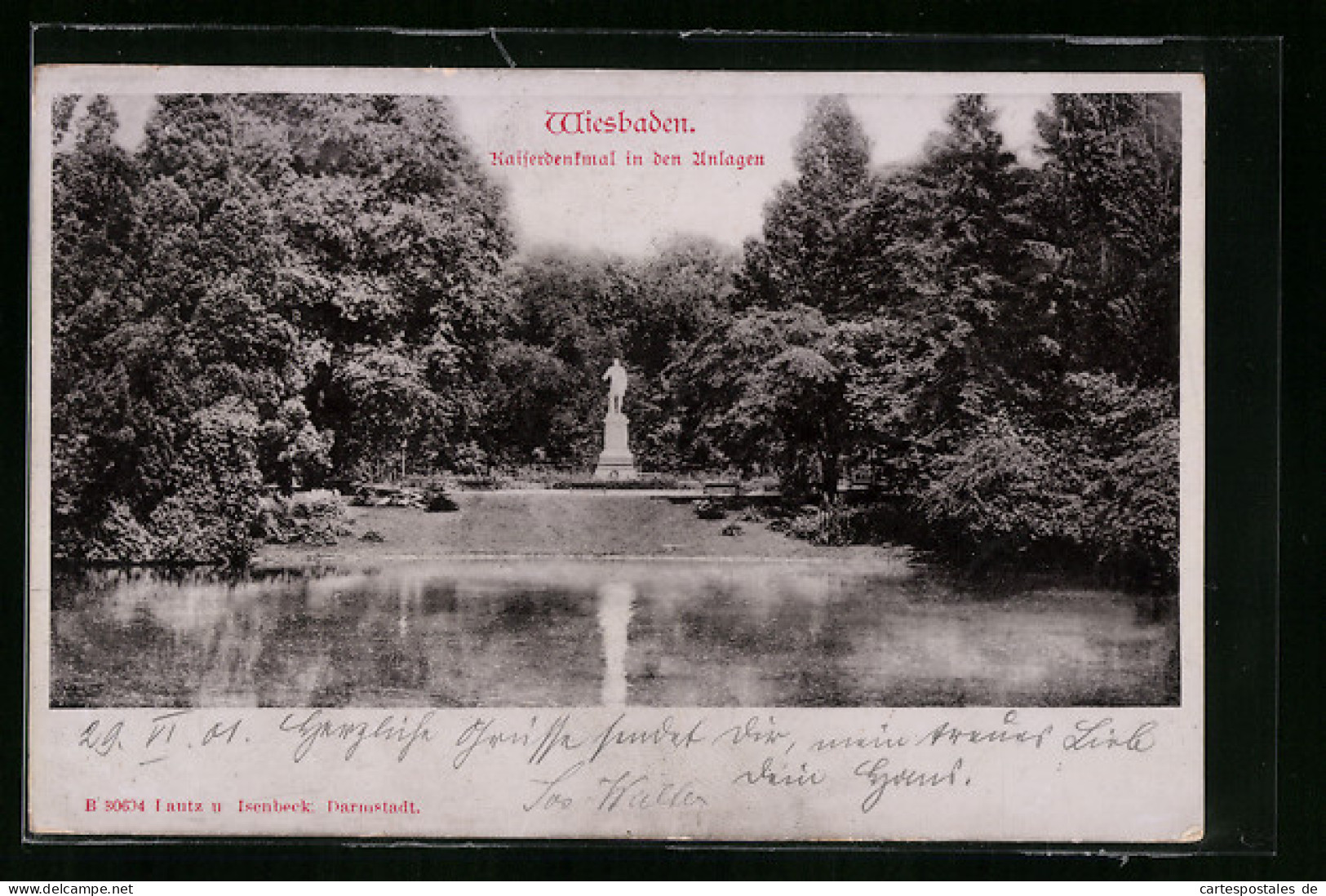 AK Wiesbaden, Kaiserdenkmal In Den Anlagen  - Wiesbaden