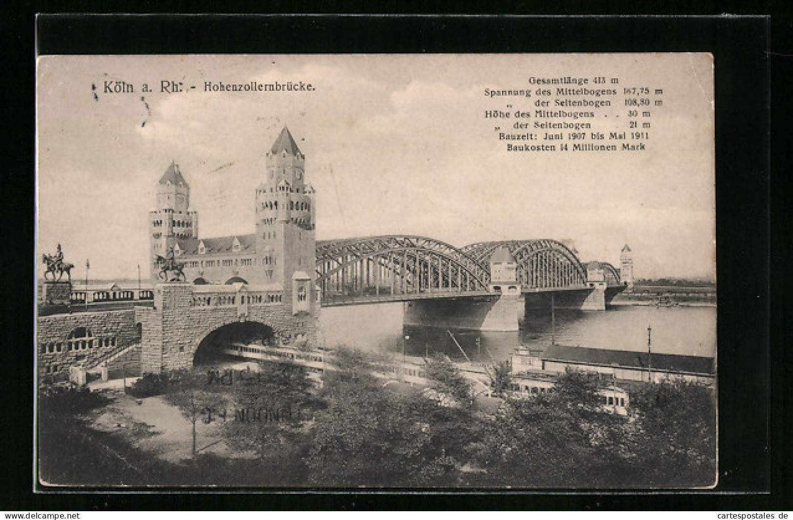 AK Köln, Hohenzollernbrücke  - Koeln