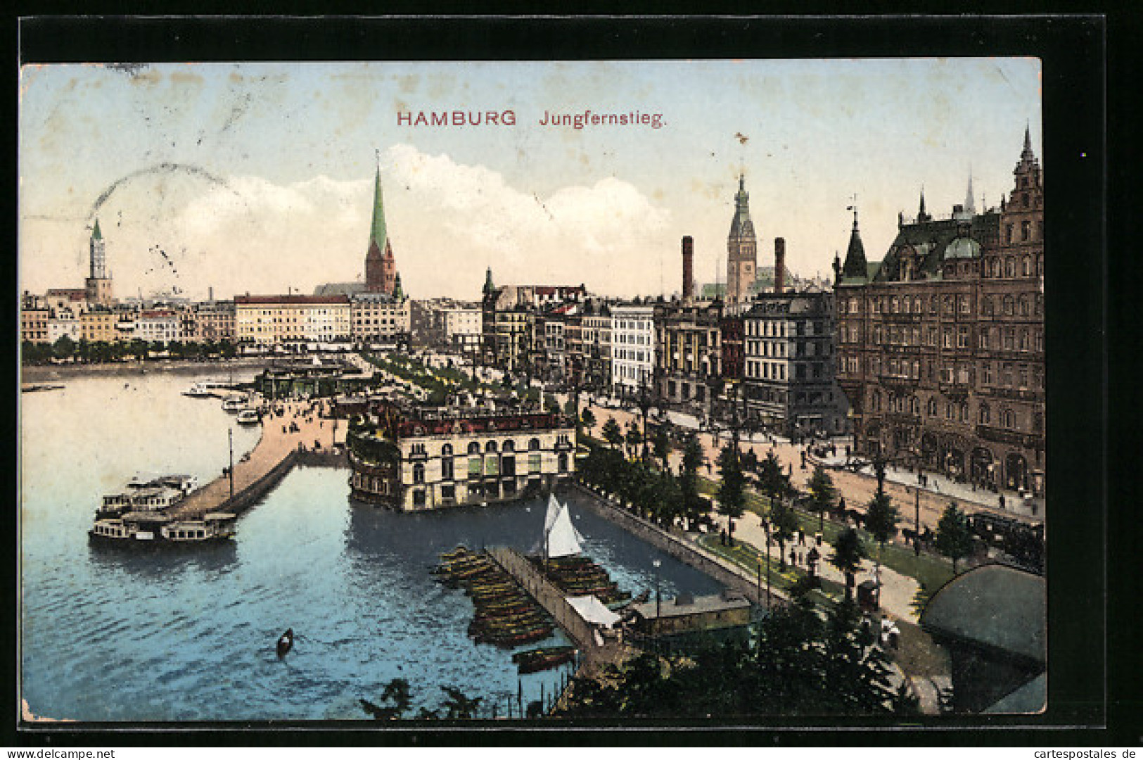 AK Hamburg-Neustadt, Blick Auf Den Jungfernstieg  - Mitte