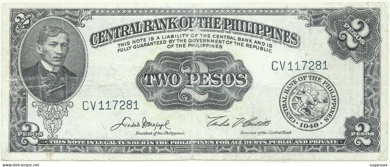 Philippines - 2 Pesos - ND ( 1949 ) - Pick 134.d - Sign. 5 - Serie CV - Philippinen