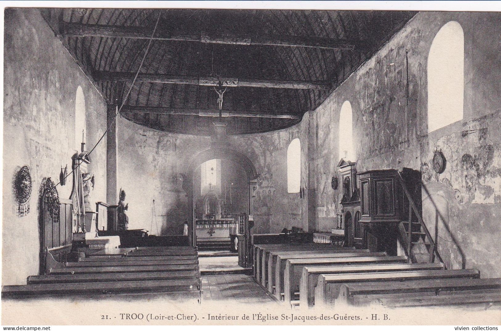 Troo (41 Loir Et Cher) Intérieur De L'église Saint Jacques Des Guérets - édit. HB N° 21 - Autres & Non Classés