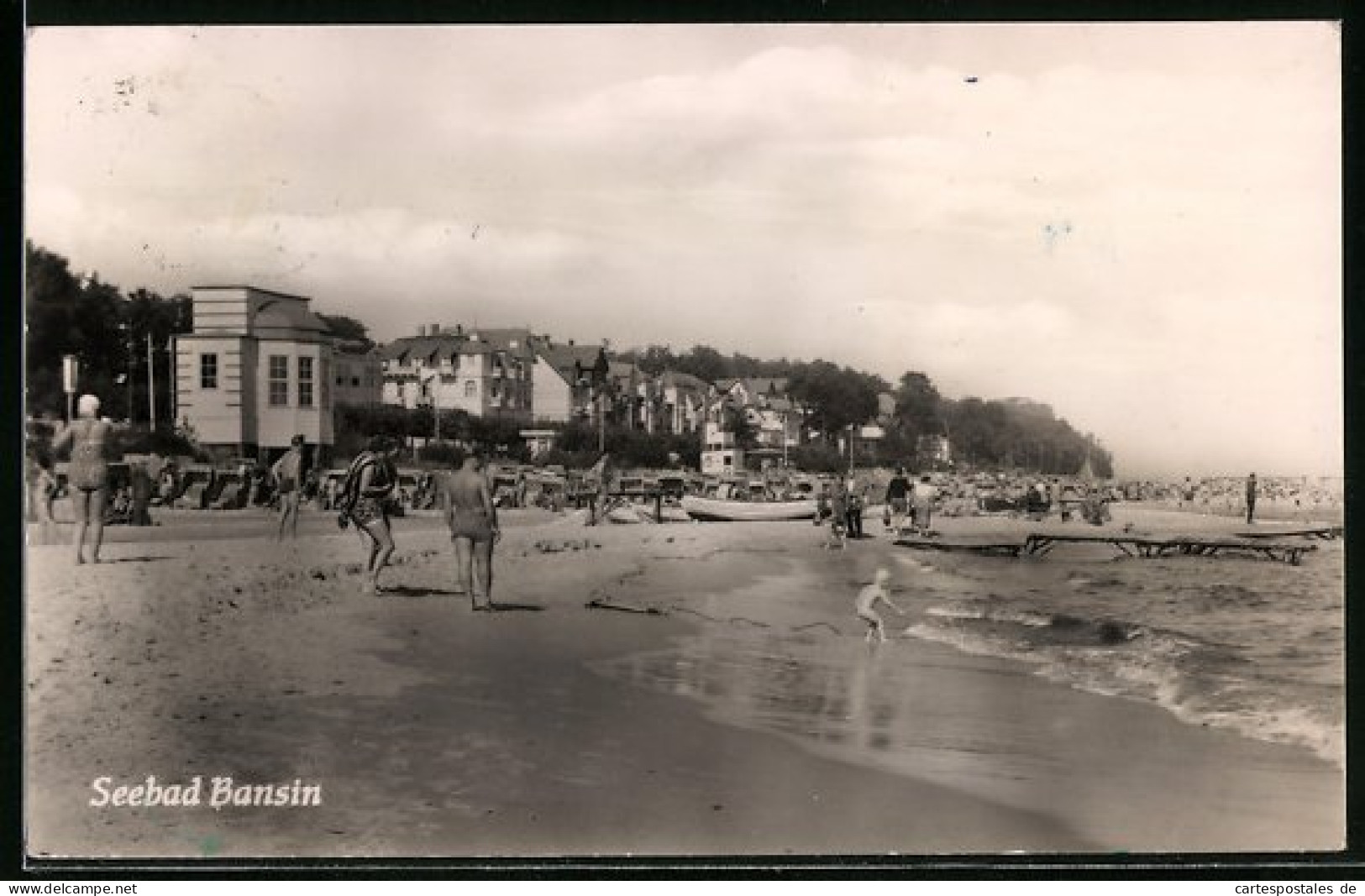 AK Bansin / Seebad, Strand Mit Badegästen  - Altri & Non Classificati