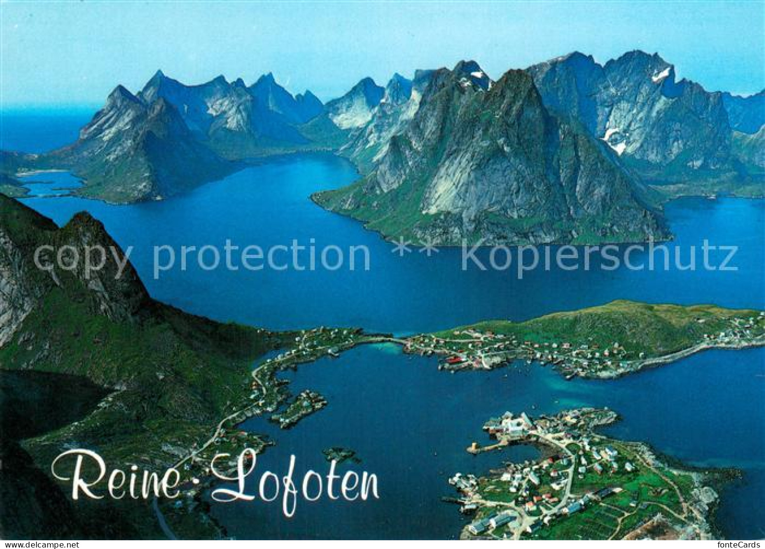 73731128 Reine Lofoten Fliegeraufnahme  Reine Lofoten - Norvège
