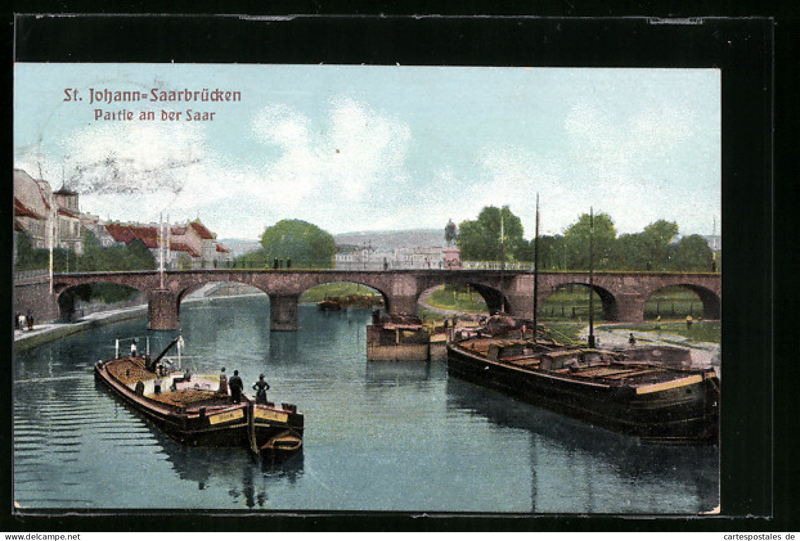 AK St. Johann-Saarbrücken, Stadt Und Brücke  - Saarbrücken