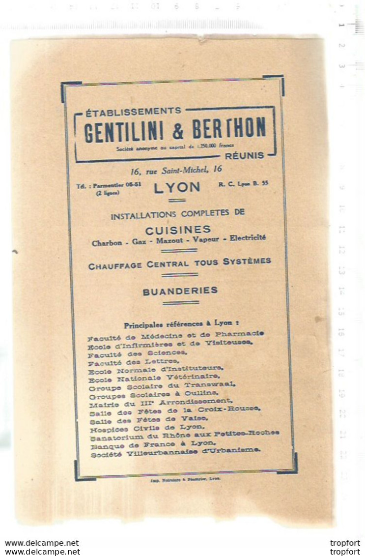 XF / PROGRAMME Bal Du LYCEE 1938 Palais D'hiver 1938 // LYON Poésie POTACHE // Publicité DAUPHINE BERLIET Voiture - Programme