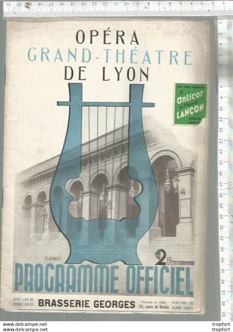XE // Superbe PROGRAMME Théâtre Opéra DE LYON @@ PARSIFAL // RARE Publicité PANHARD Grand Format - Programas