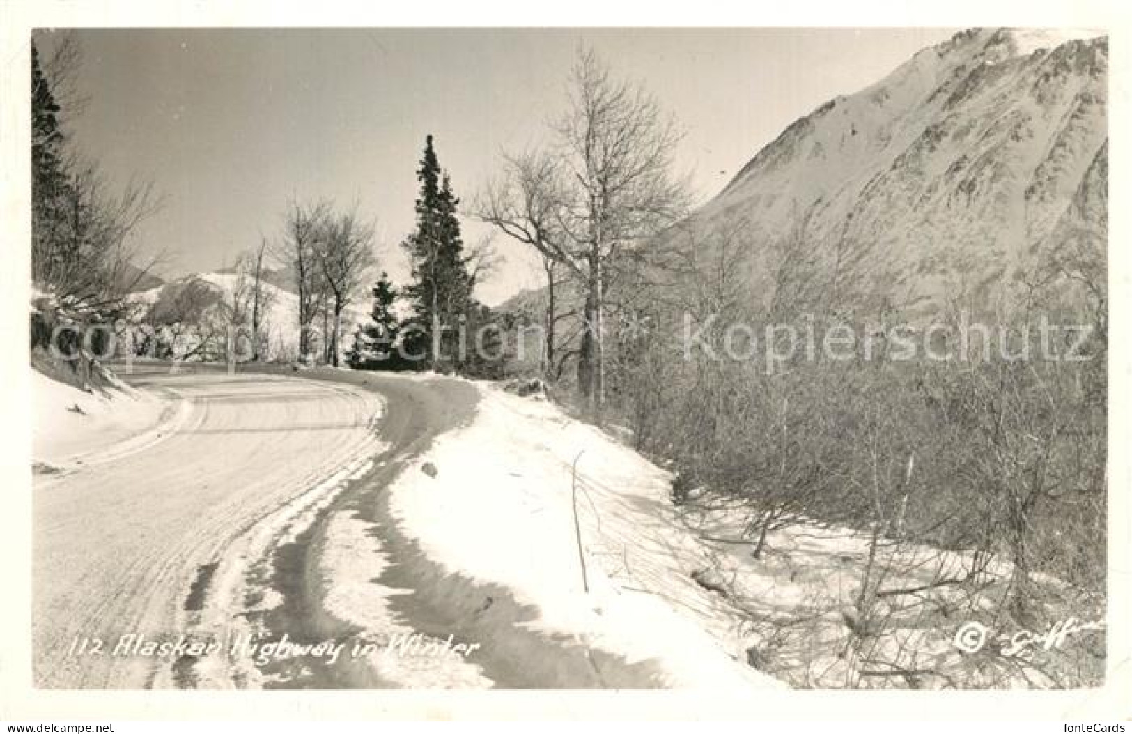 73577974 Alaska_US-State Highway In Winter - Autres & Non Classés