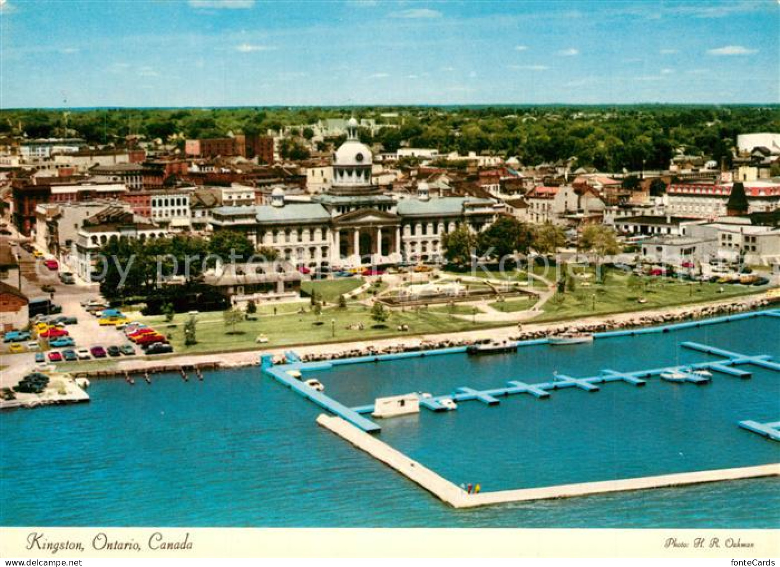 73577193 Kingston Ontario Centennial Fountain And City Hall Aerial View Kingston - Non Classés