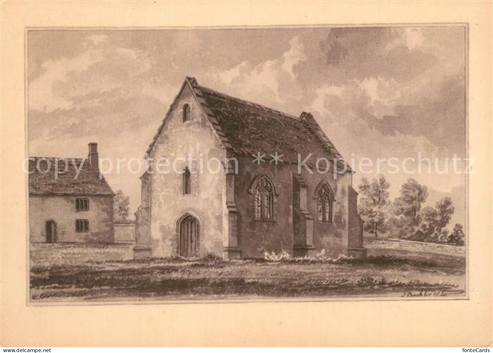 73480963 Oxford Oxfordshire St Bartholomews Chapel Drawing By J. C. Buckler Kuen - Altri & Non Classificati