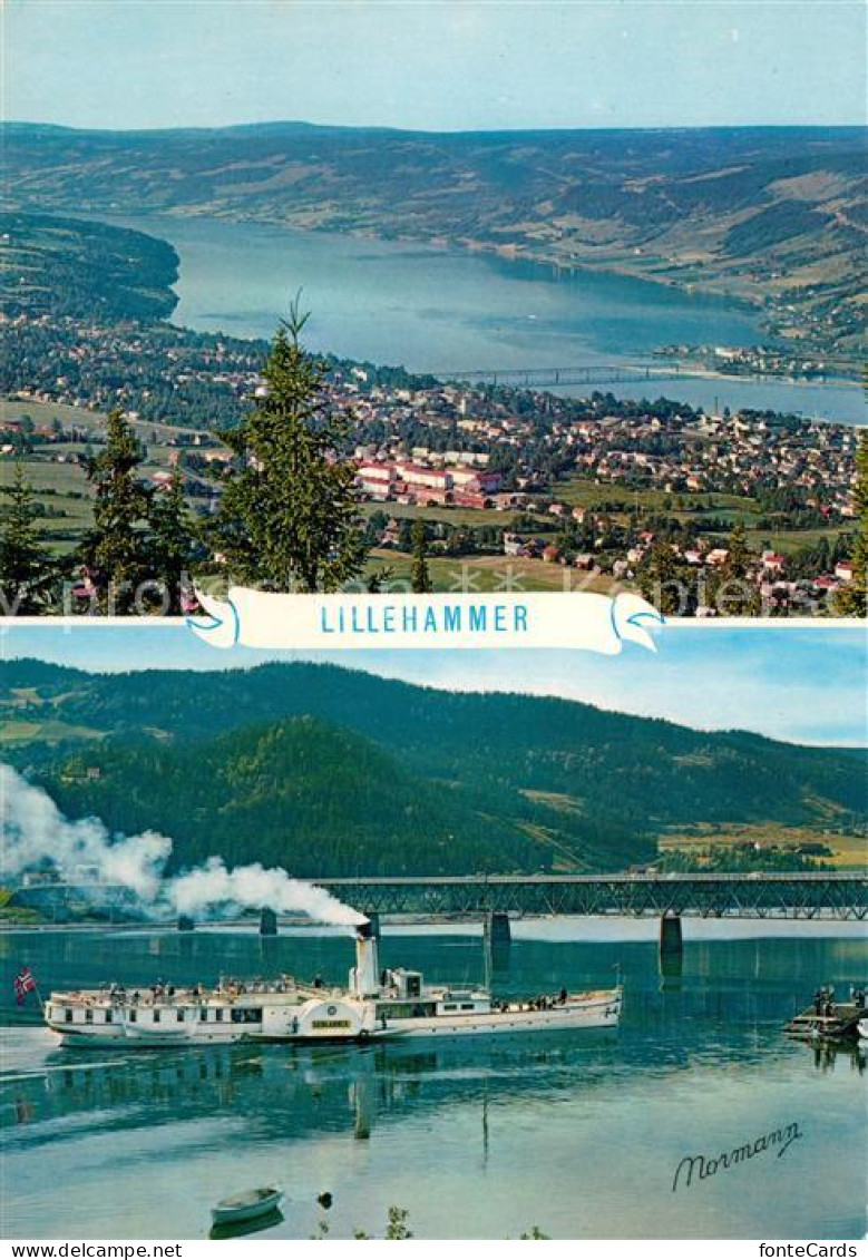 73479047 Lillehammer Panorama Dampfer Bruecke Lillehammer - Norwegen